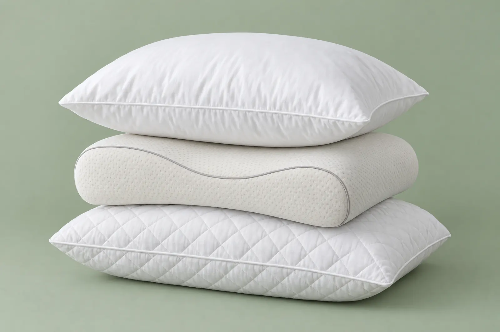 Classic, memory foam and quilted microfibre pillows